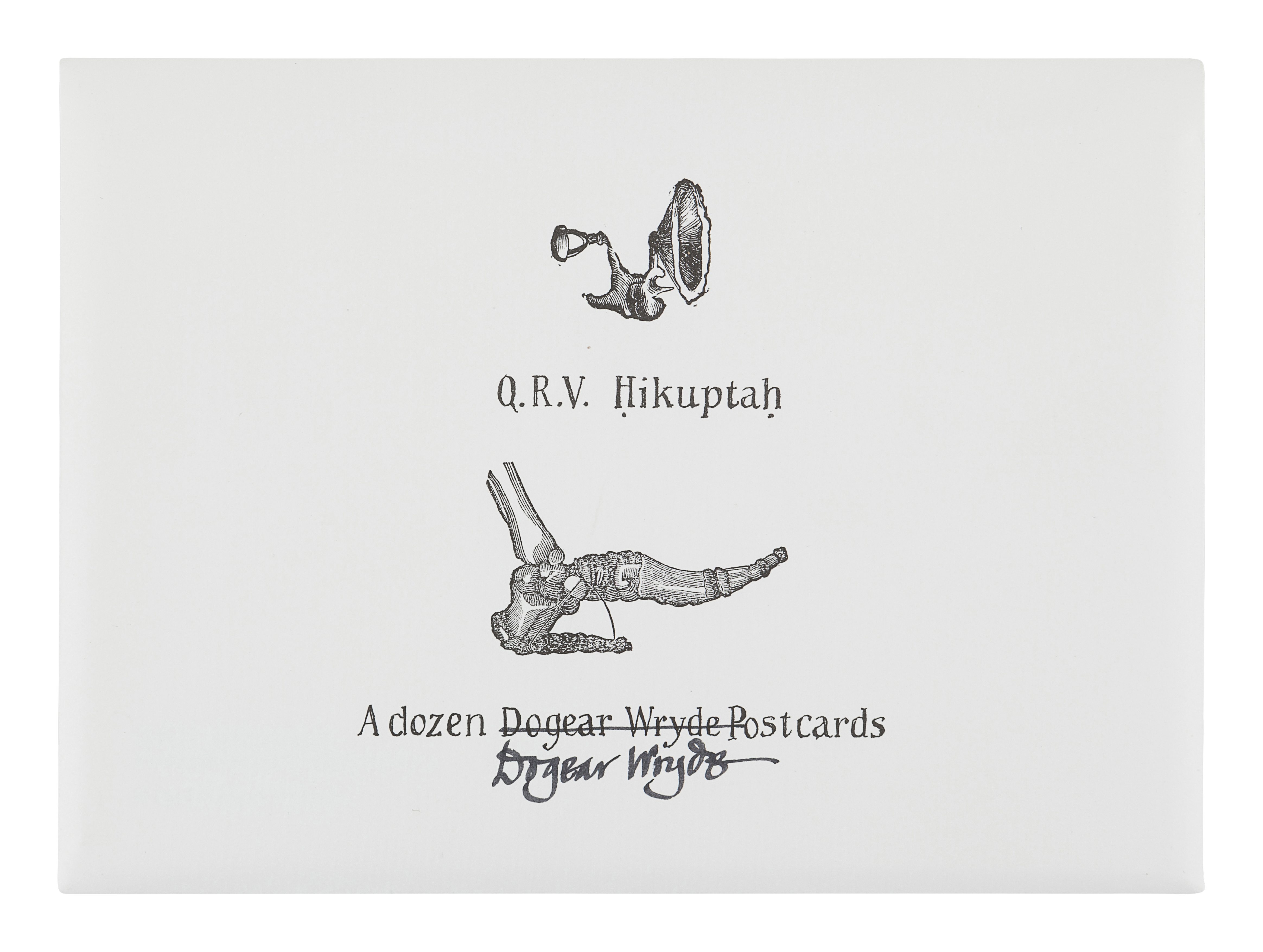 GOREY, Edward (1925-2000). Dogear Wryde Postcards. Q. R. V. Hikuptah. -- Q. R. V. Unwmkd. Imperf. N. - Image 2 of 4