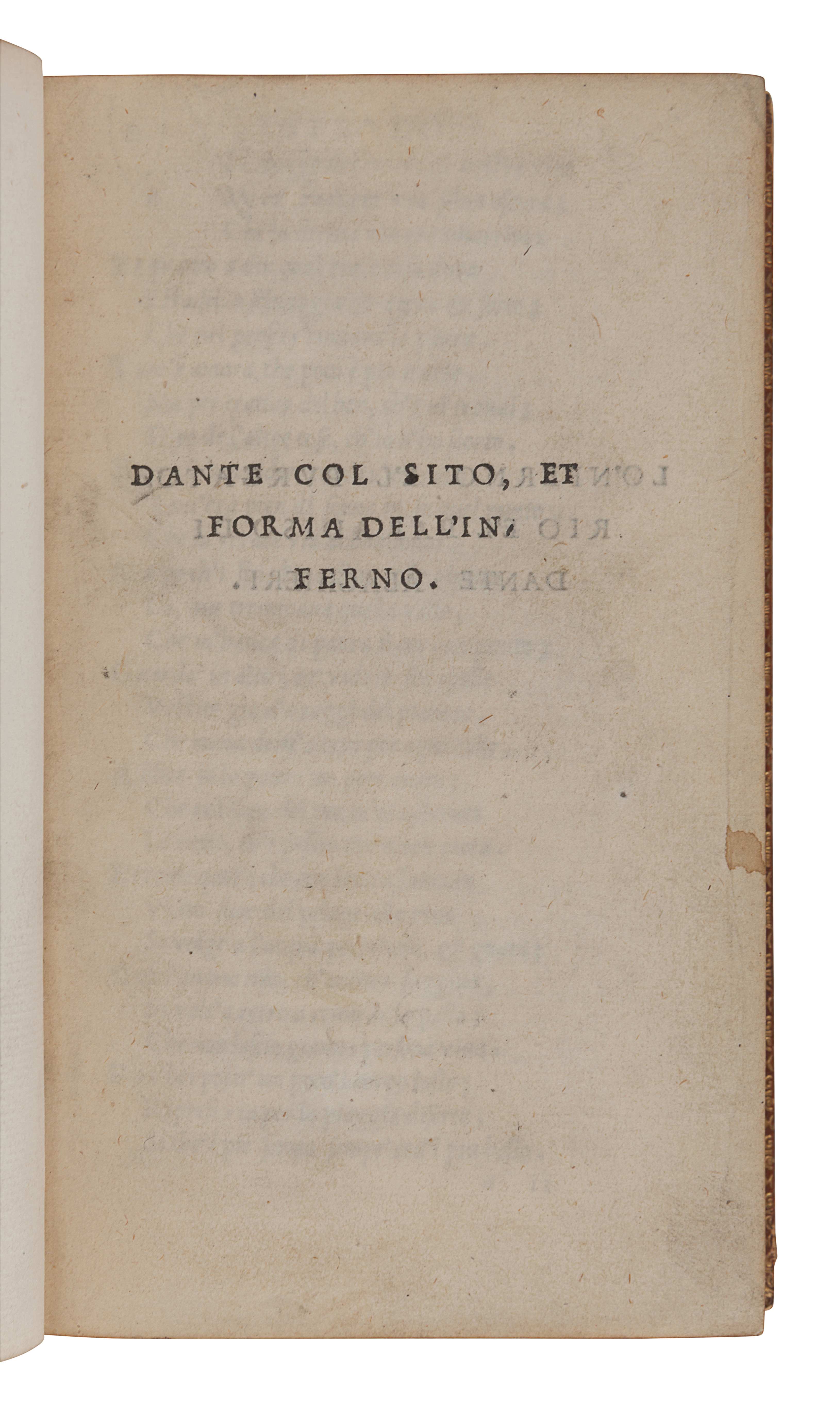 DANTE Alighieri (1265-1321). Dante col sito, et forma dell'inferno tratta dalla istessa descrittione - Image 2 of 4