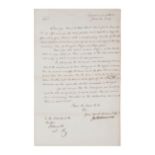 MONROE, James. Letter signed as Secretary of State ( "Jas Monroe"), to the Collector of the Customs,