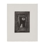 GOREY, Edward (1925-2000). Cat in Window observing Night Moon. [New York: Gotham Book Mart, 1985].