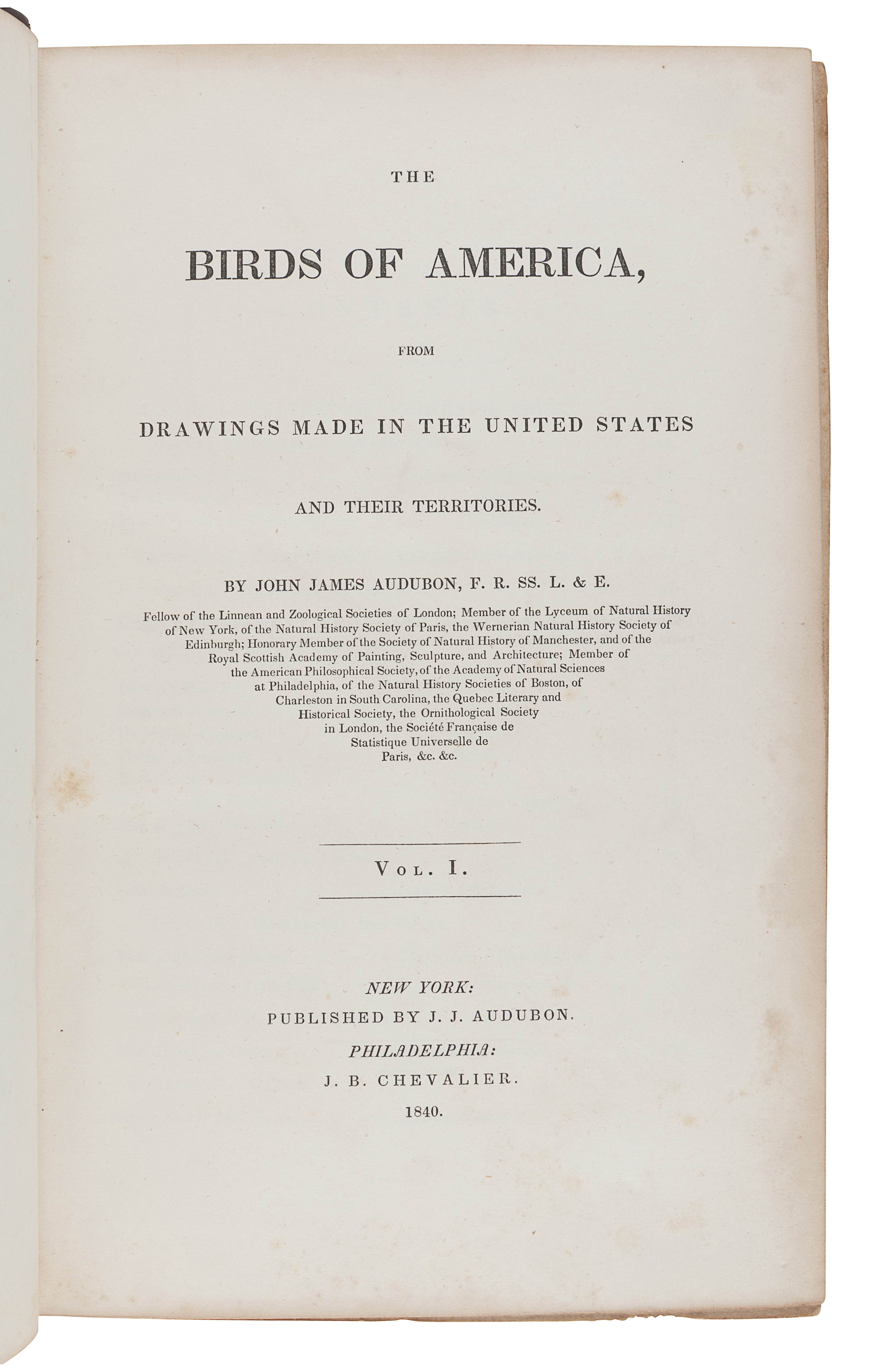 AUDUBON, John James (1785-1851). The Birds of America, from Drawings Made in the United States and t - Image 4 of 7