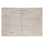 MADISON, James (1751-1836). Engraved document signed as President ( "James Madison"), countersigned