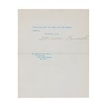 ROOSEVELT, Theodore (1858-1919). Draft typescript signed as President ( "Theodore Roosevelt"), with