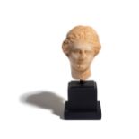 A Greek Marble Head of Aphrodite Height 3 1/2 inches.