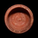 A Roman Terra Sigillata Cup Diameter 3 7/8 inches.