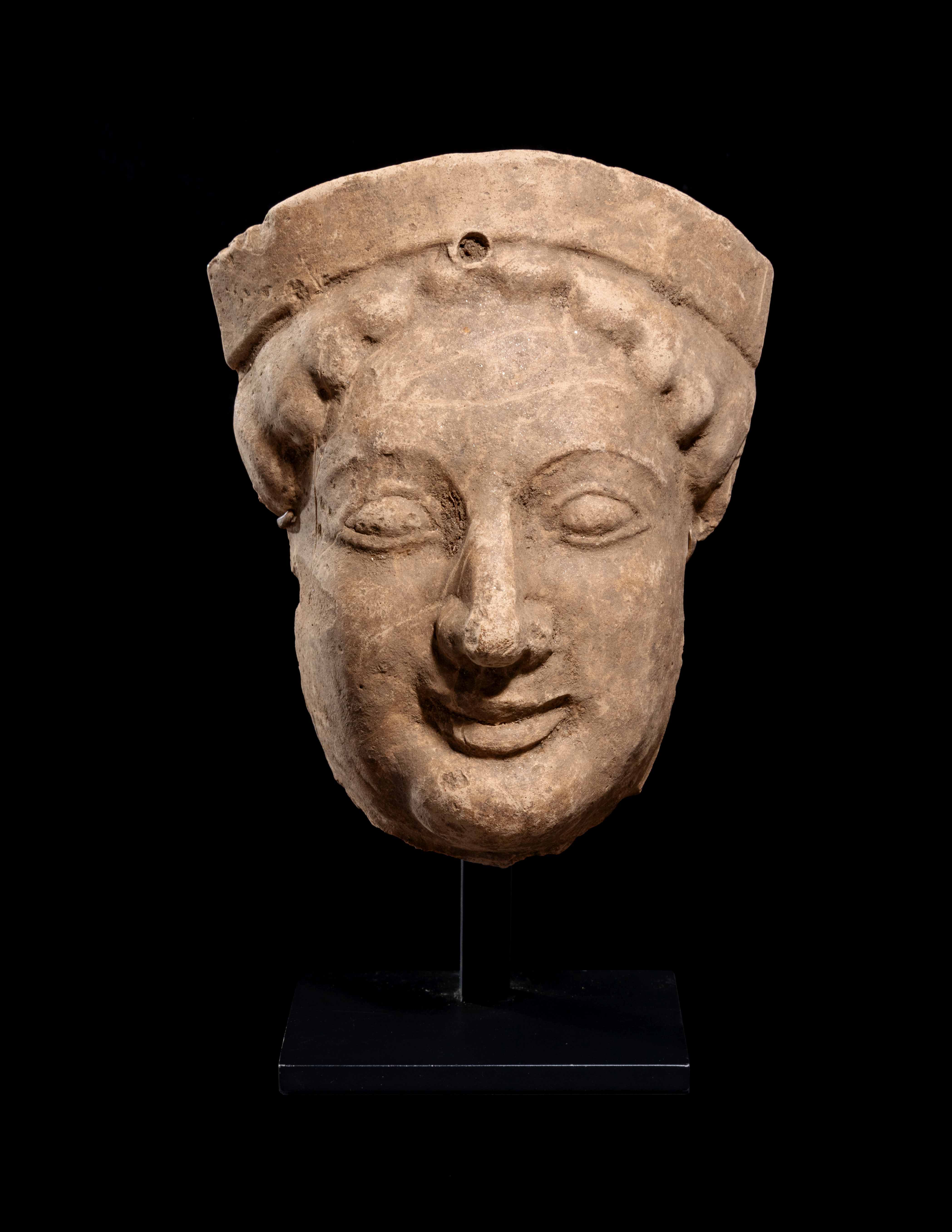 A Greek Terracotta Protome Height 6 1/4 inches. - Image 5 of 5