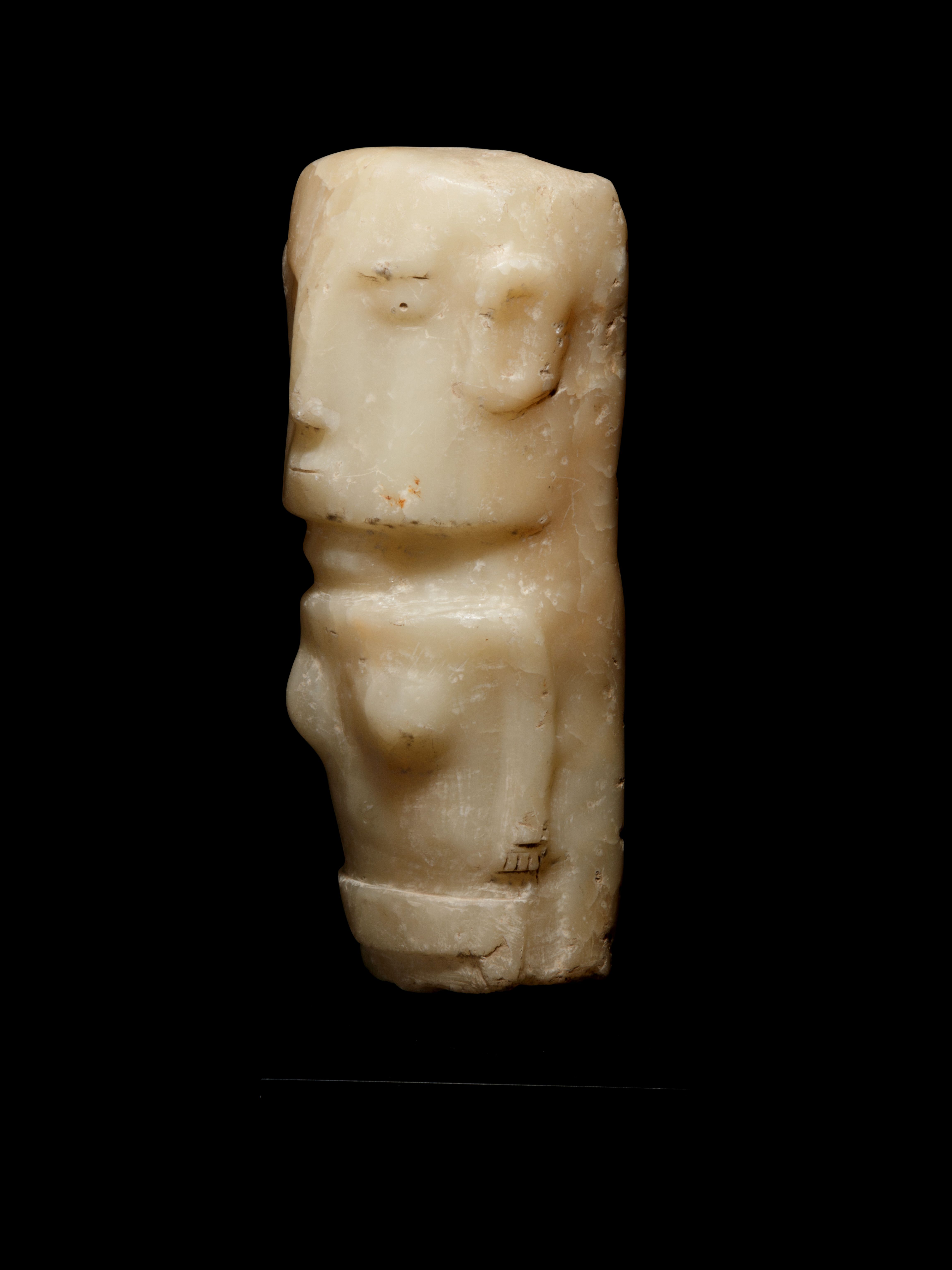 A South Arabian Alabaster Figure Height 12 inches. - Image 2 of 3