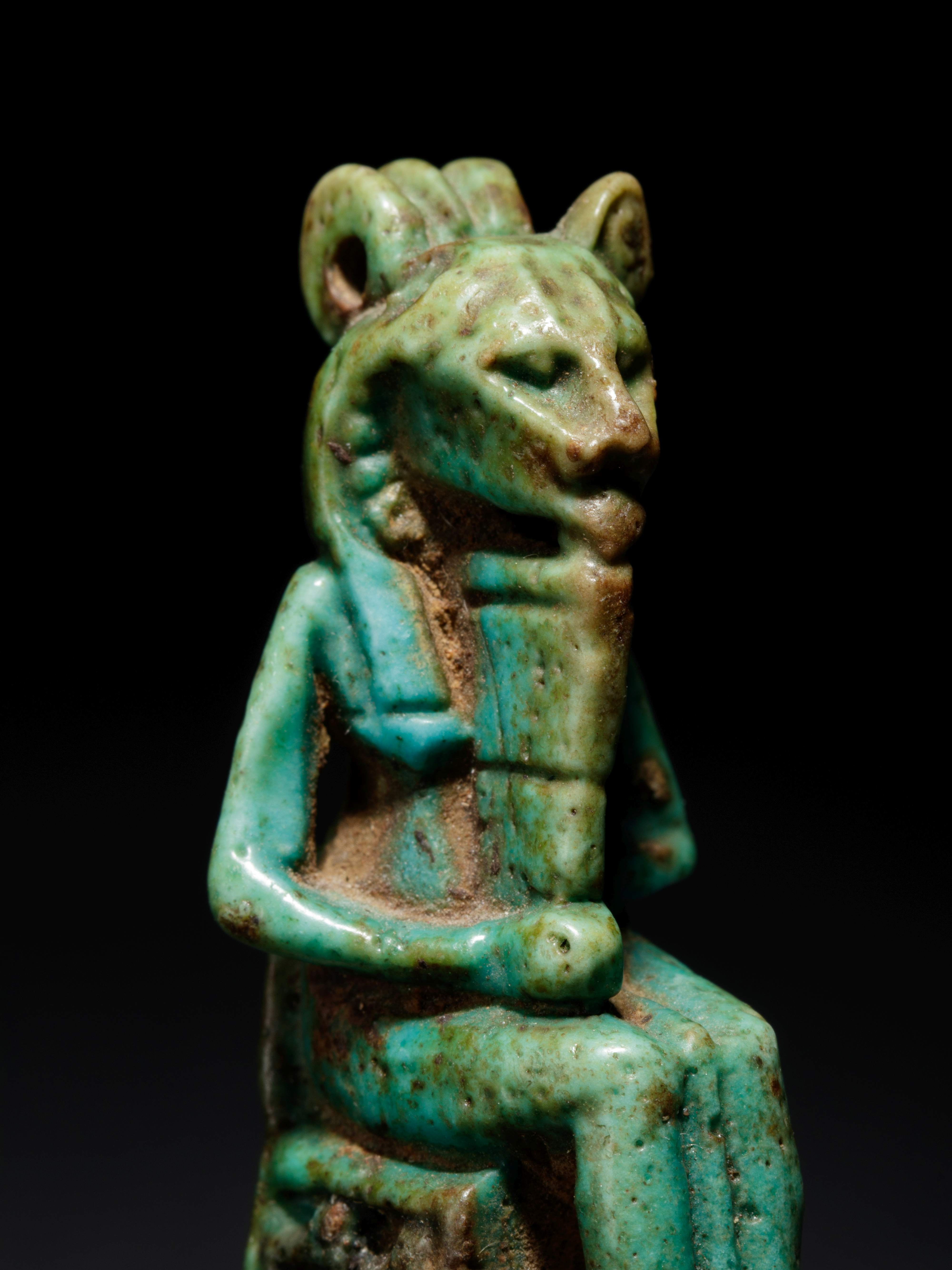 An Egyptian Faience Isis and Horus and an Egyptian - Image 6 of 6