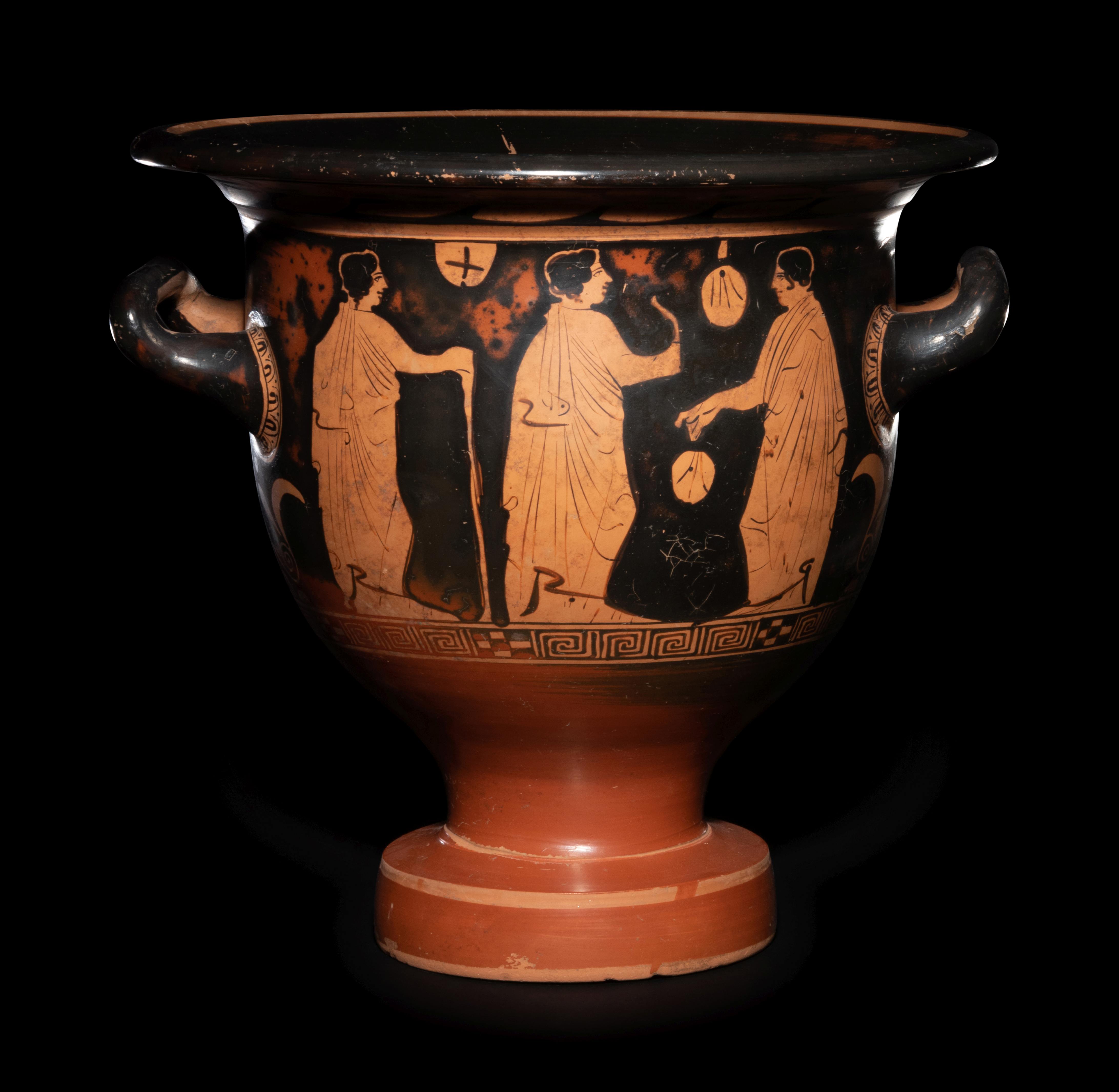 An Attic Red-Figured Krater  Height 14 1/8 x width 14 - Image 4 of 6