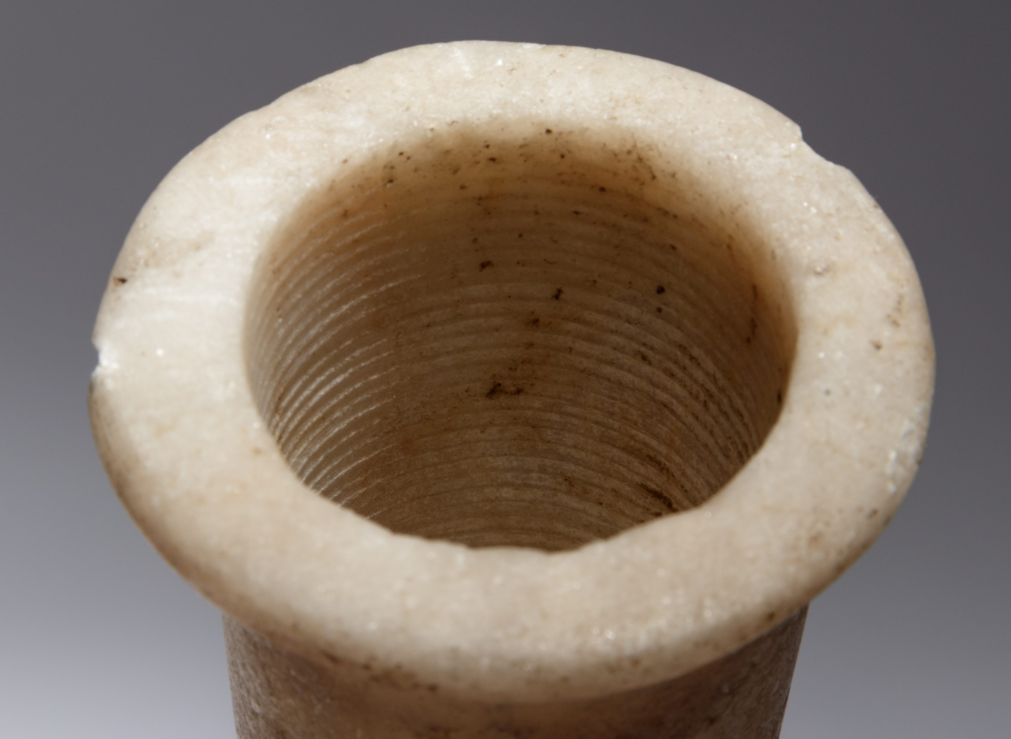 Two Egyptian Alabaster Columnar Vessels Height of - Image 3 of 3