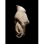 A Roman Marble Over-Lifesized Hand from a Statue Length