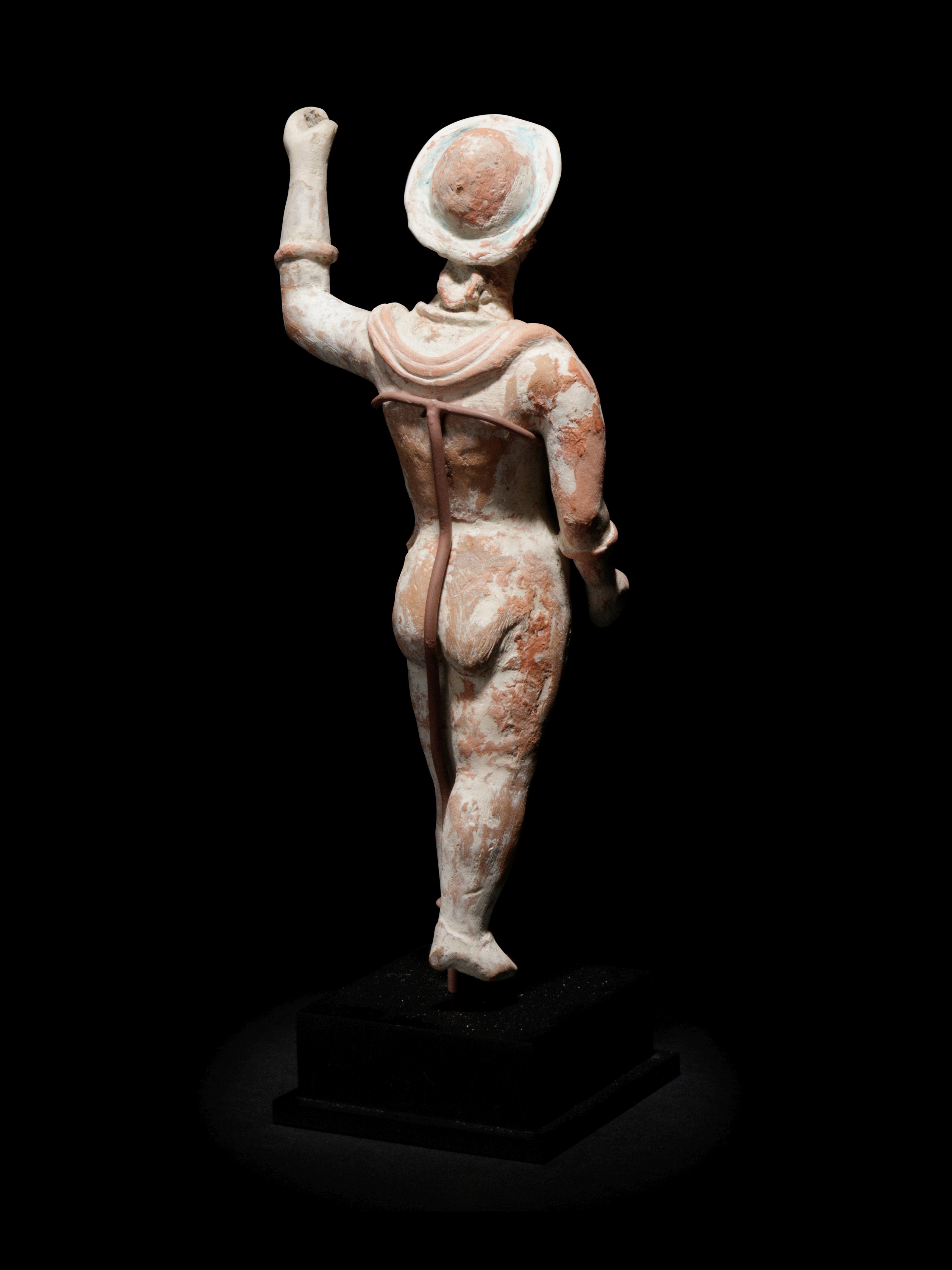 A Canosan Terracotta Figure of a Horseman Height 9 1/8 - Image 3 of 3