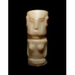 A South Arabian Alabaster Figure Height 12 inches.