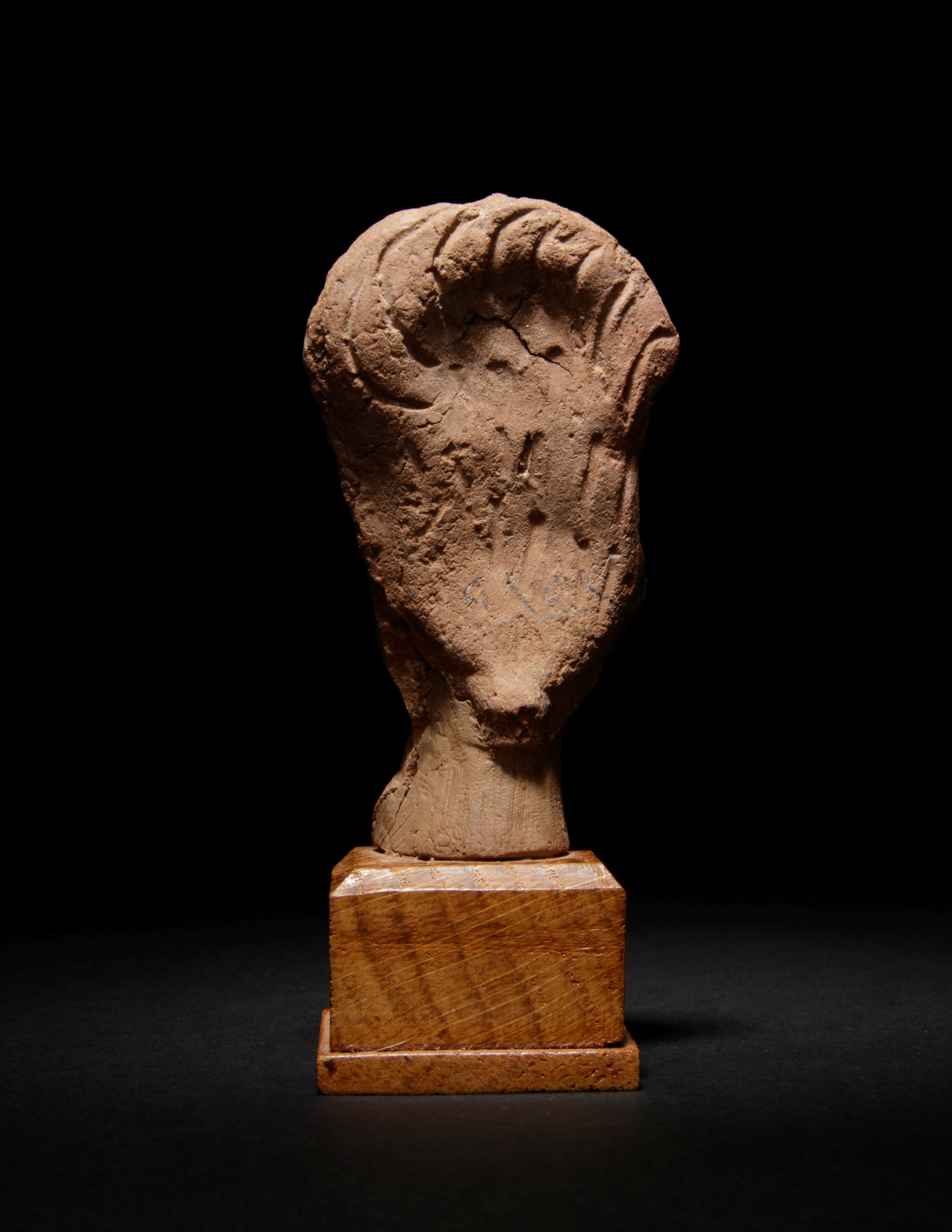 A Romano-Egyptian Terra Cotta Bust Height 3 1/2 inches. - Image 3 of 3