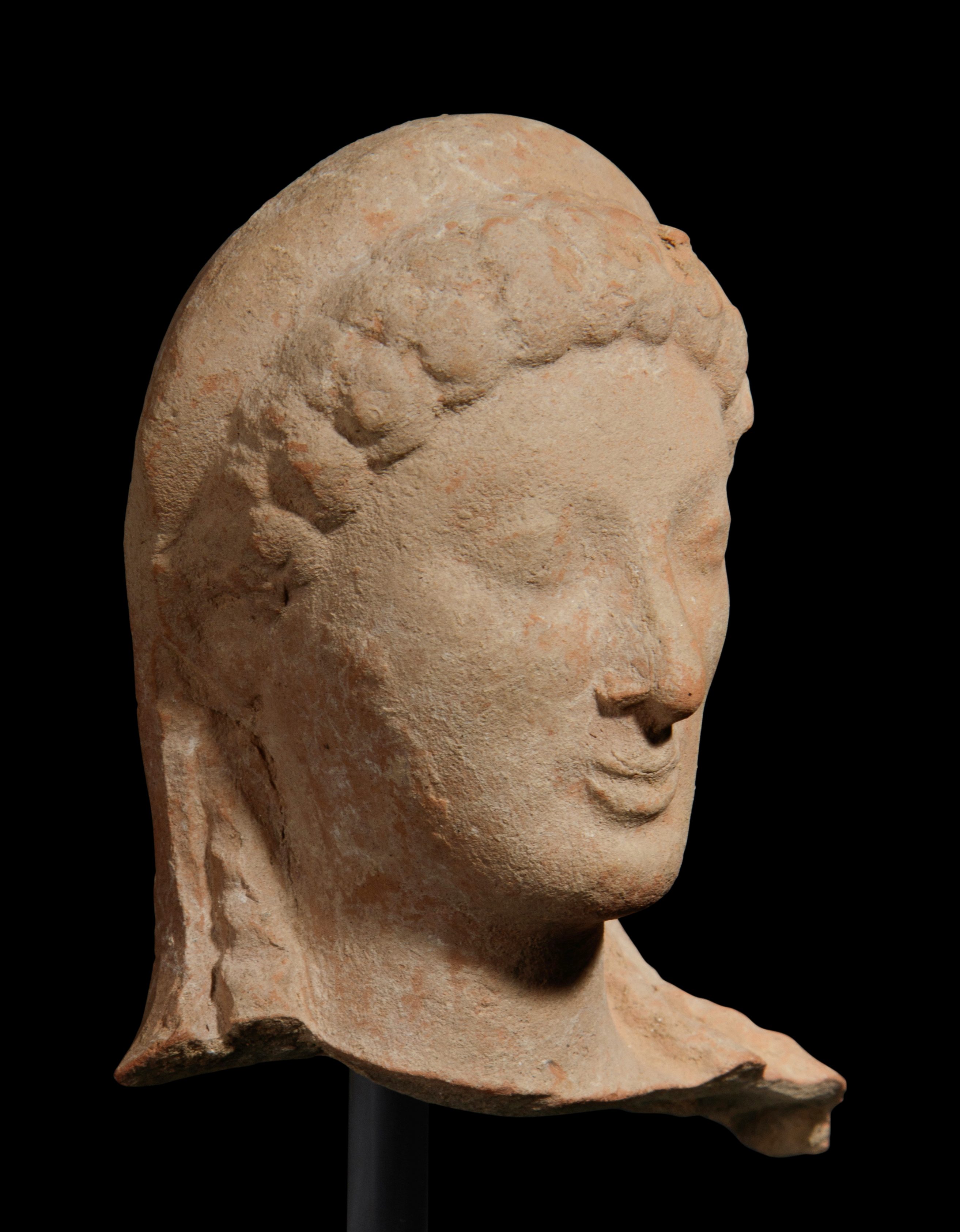 A Greek Terracotta Head Height 4 inches. - Image 2 of 3