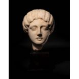 A Roman Marble Portrait Head of the Empress Faustina
