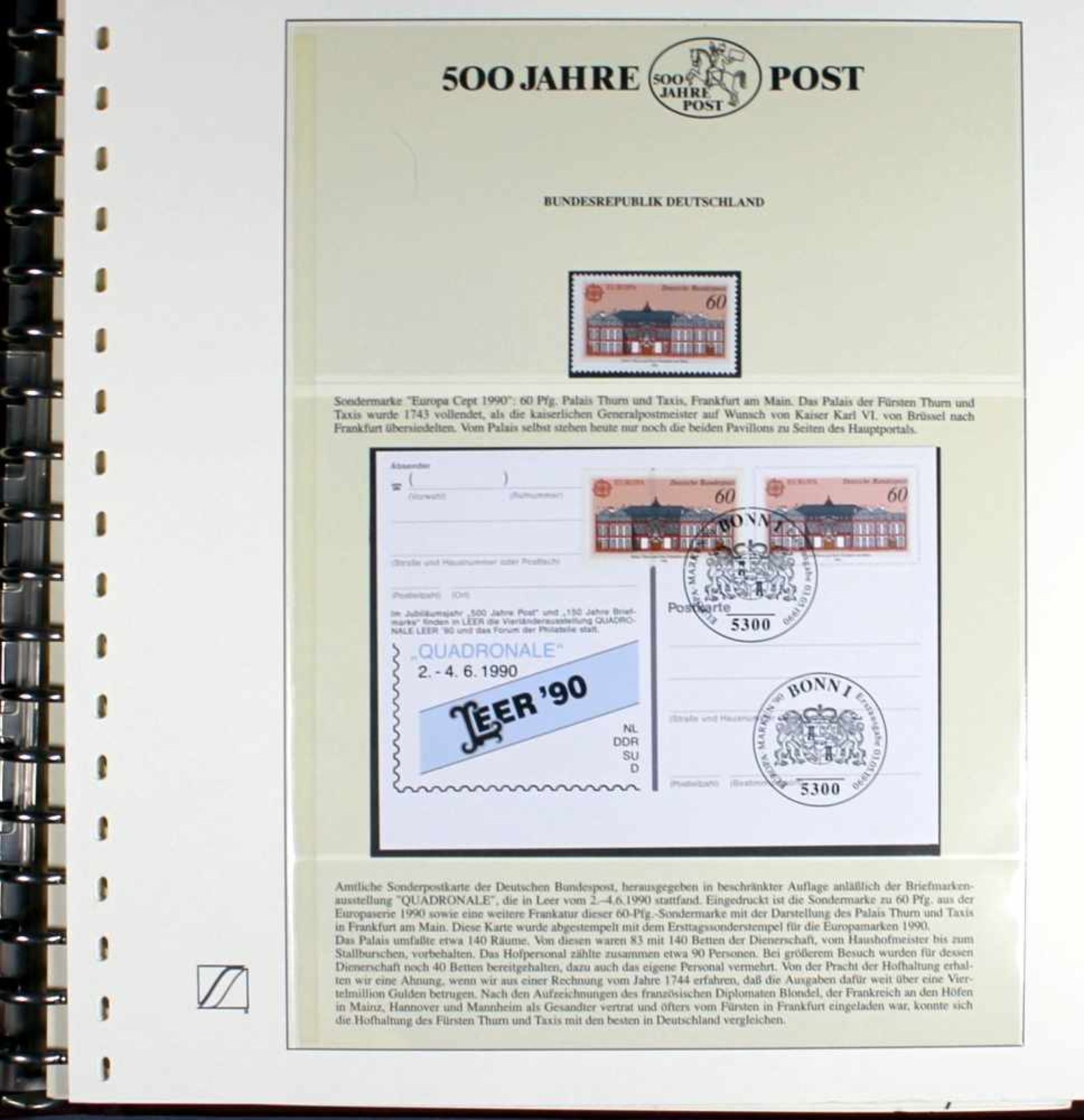 1 Sammlung "500 Jahre Post" aus Sieger-Abo, hoher Einstandspreis - Bild 2 aus 2