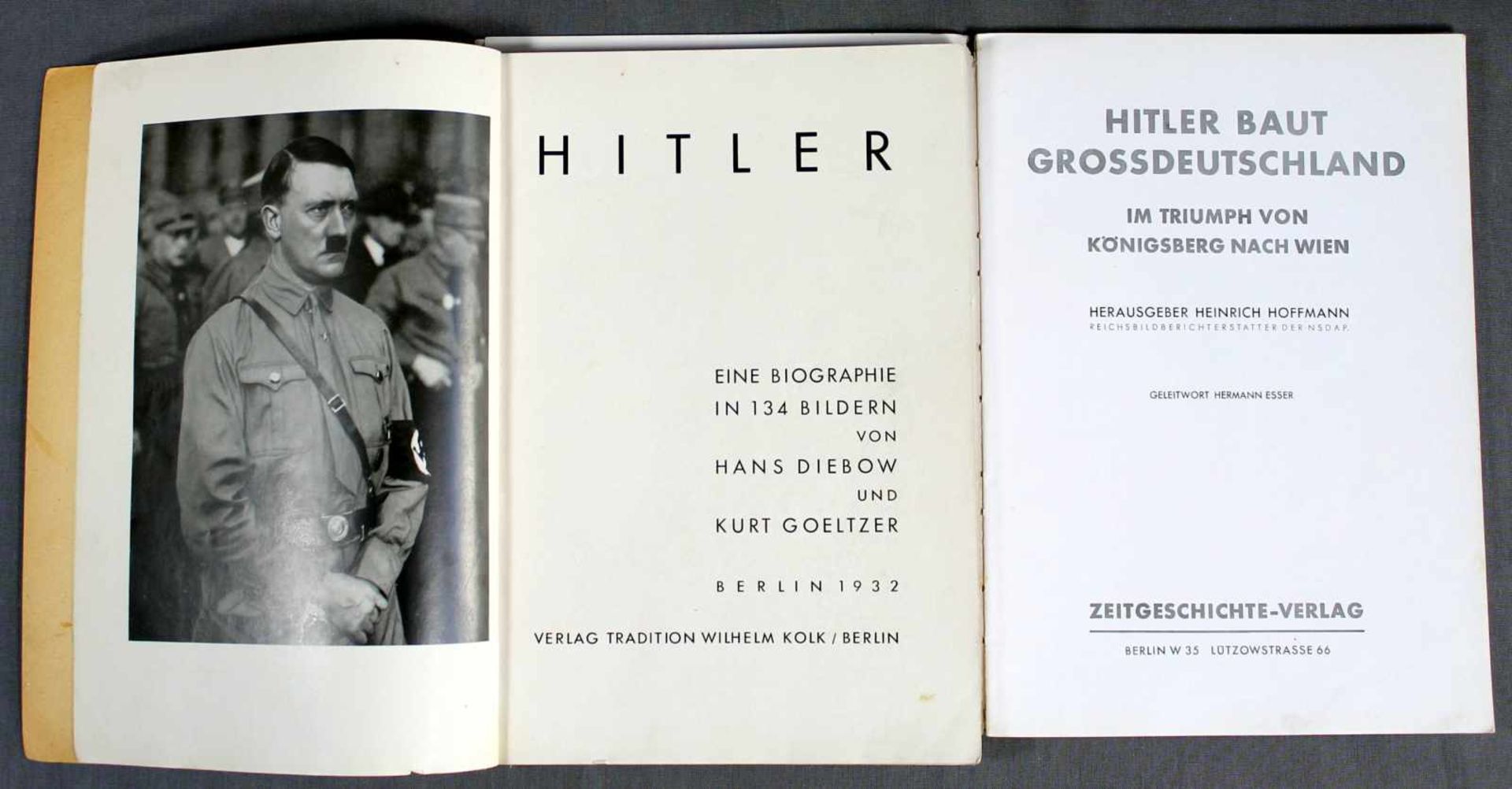 1 Konvolut von 5 Bänden "3. Reich" bestehend aus: Balkenkreuz über Wüstensand, Hitler, eine - Bild 2 aus 3