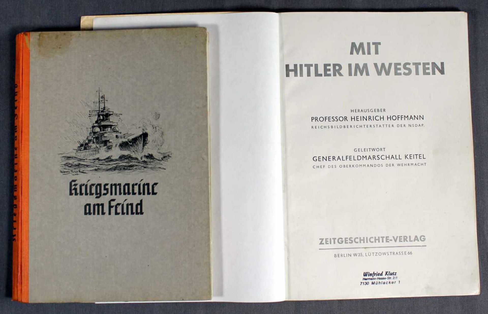 1 Konvolut von 5 Bänden "3. Reich" bestehend aus: Balkenkreuz über Wüstensand, Hitler, eine