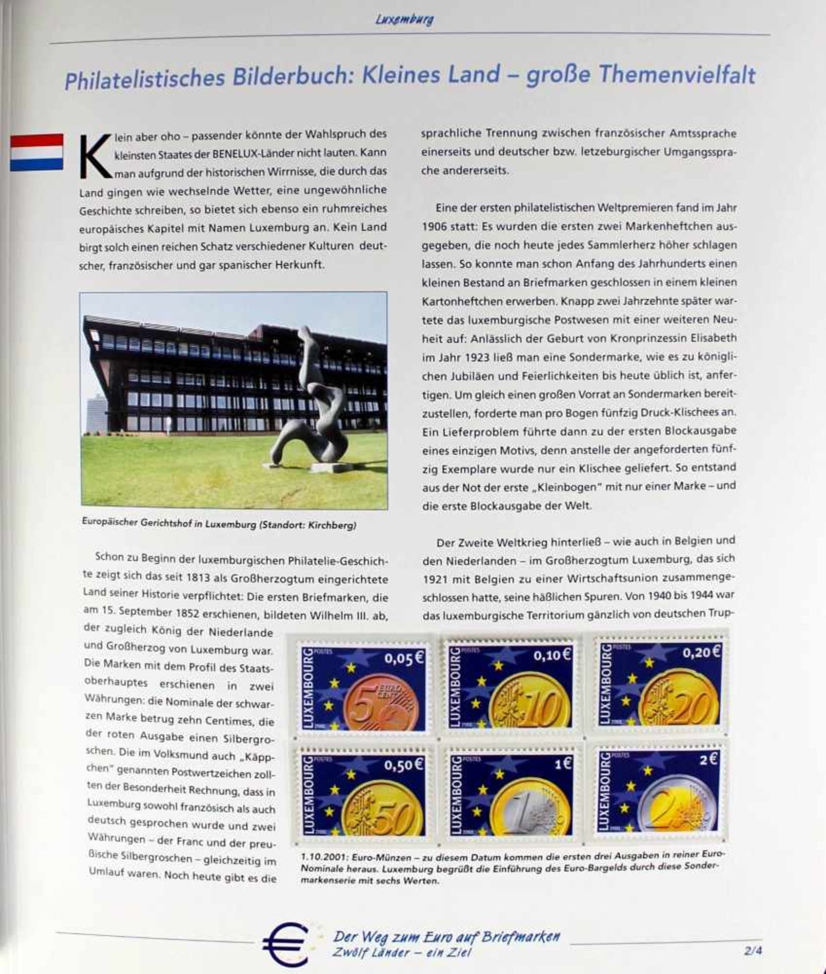 1 Album mit Schuber "Deutsche Post, Der Weg zum Euro auf Briefmarken, Zwölf Länder- ein Ziel", aus - Bild 4 aus 4