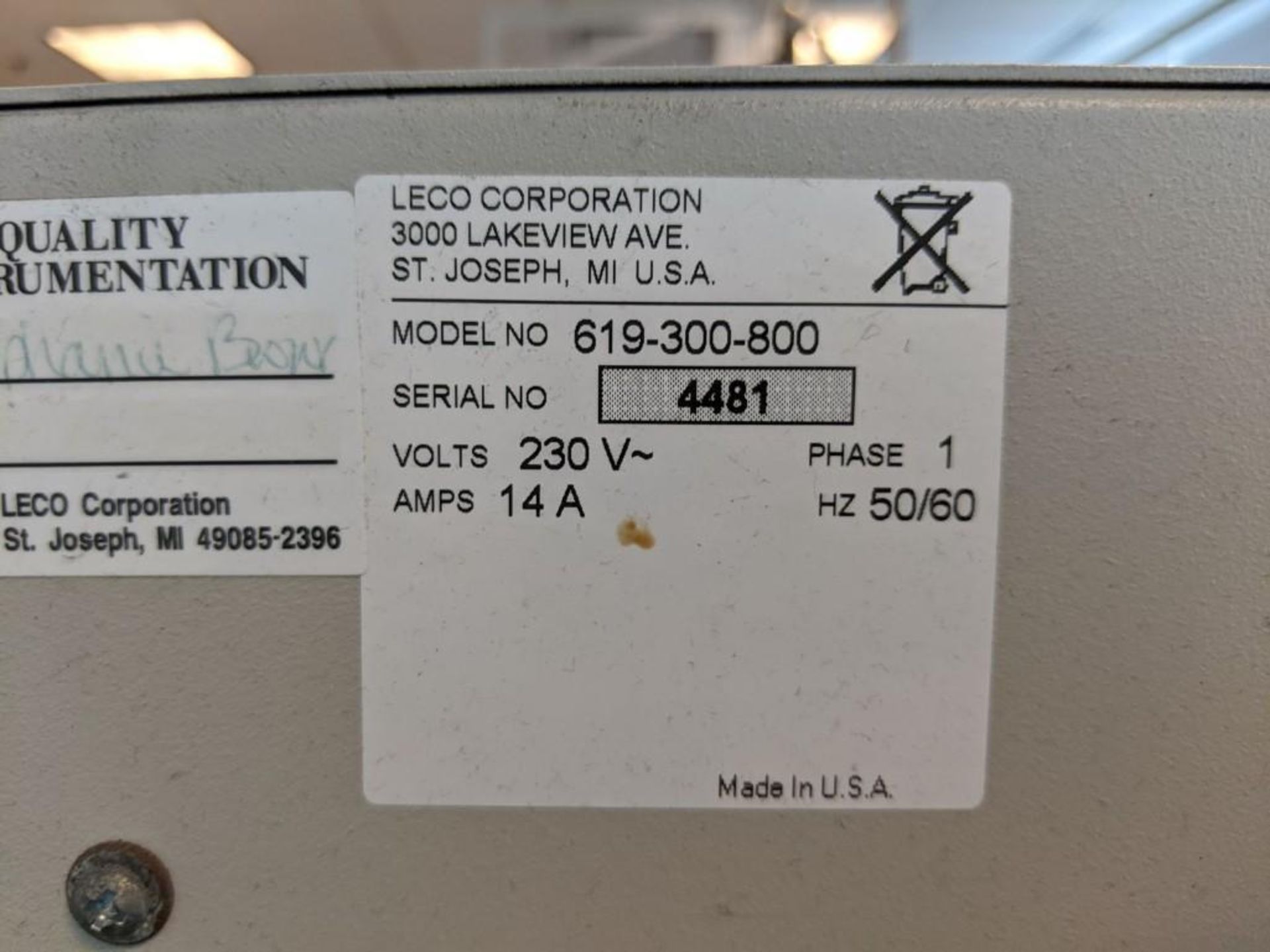 Leco Model C230CL Carbon/Sulfur Determinator - Image 16 of 25