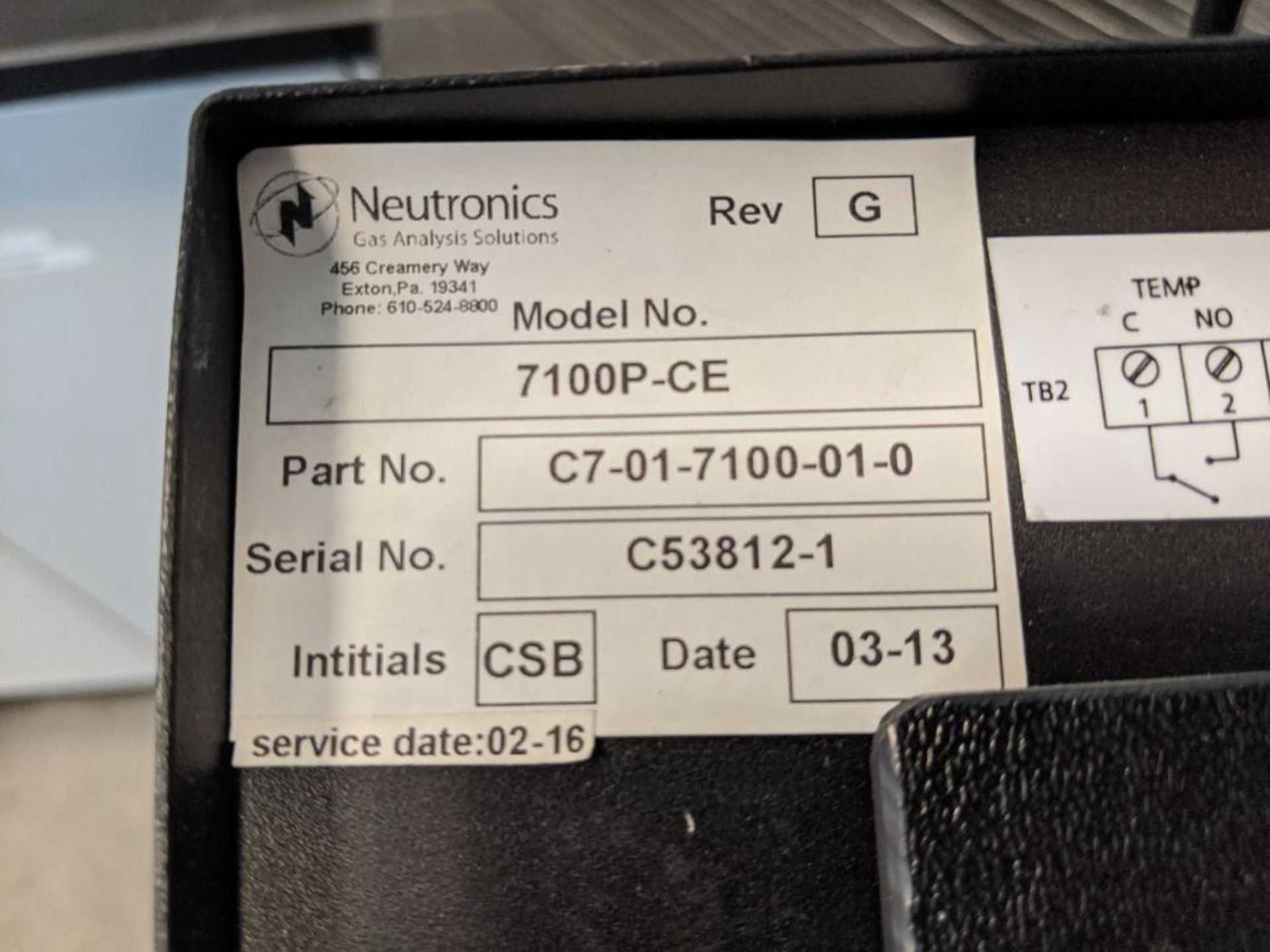 Ntron Model 7100P-CE Portable Oxygen Analyzer - Image 4 of 4