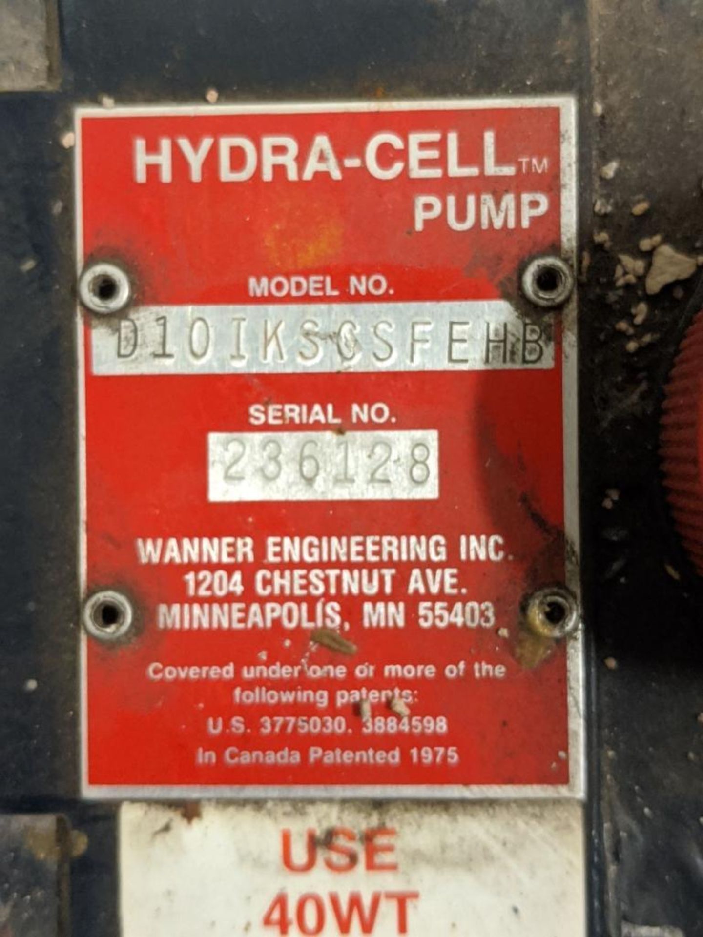 Wanner Engineering Model D10IKGSFEHB Hydra-Cell Pump - Image 2 of 3