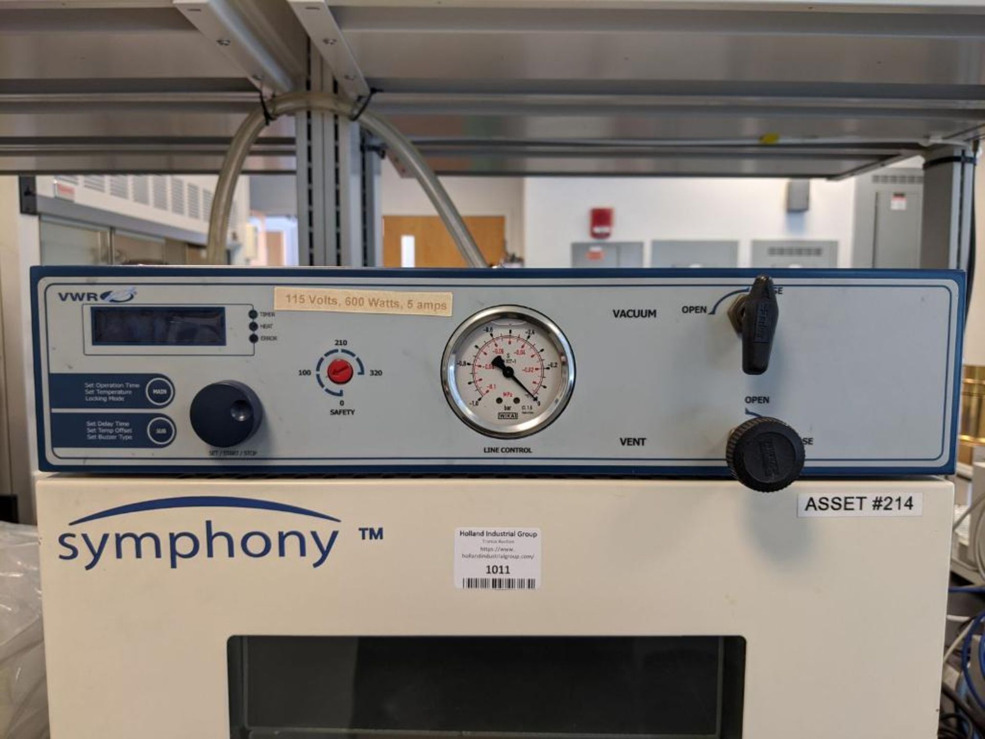 VWR Symphony Model E191047 Benchtop Vacuum Oven - Image 3 of 8