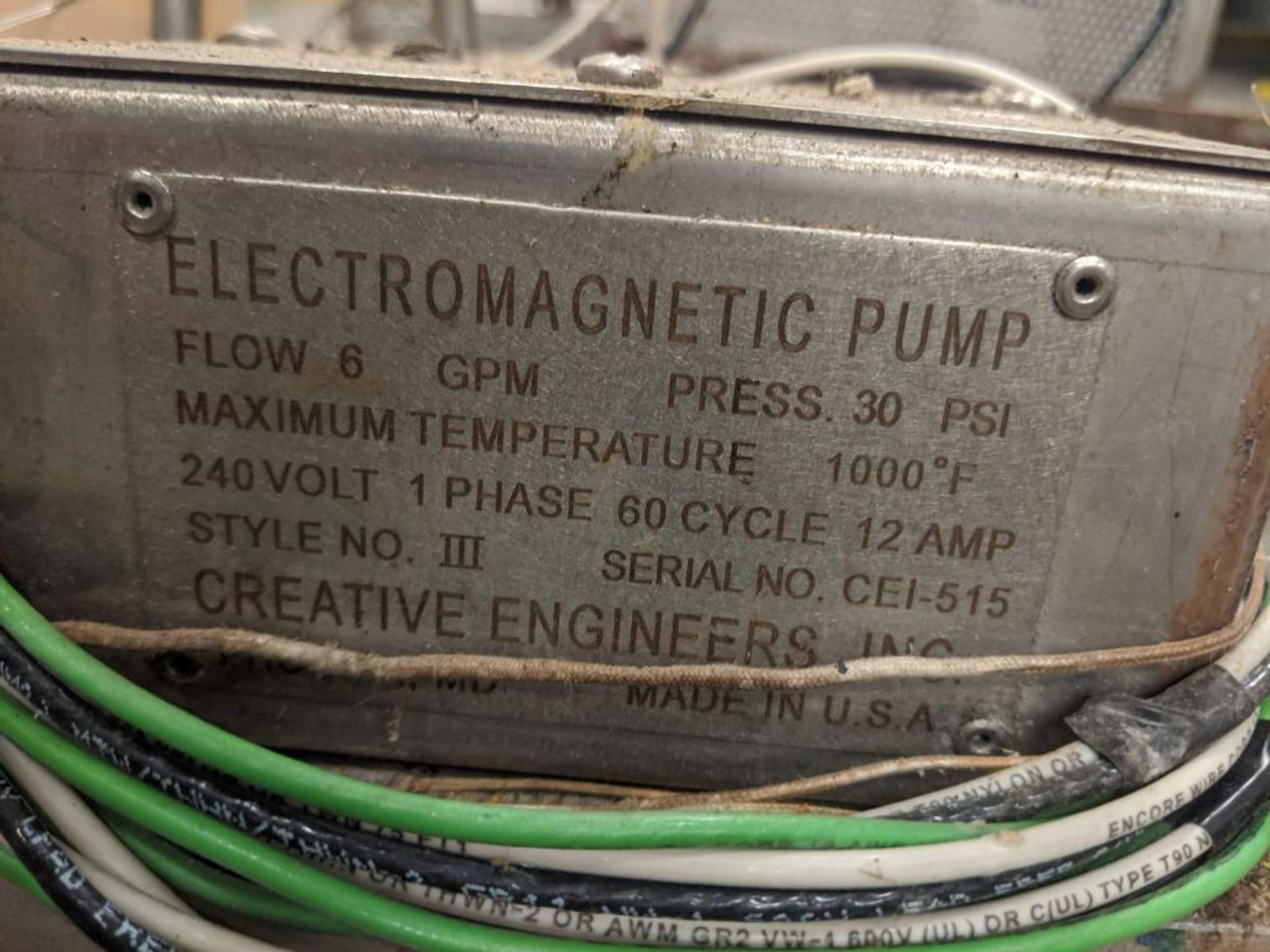 Creative Engineers Inc. Style No. III Electromagnetic Pump - Image 3 of 3
