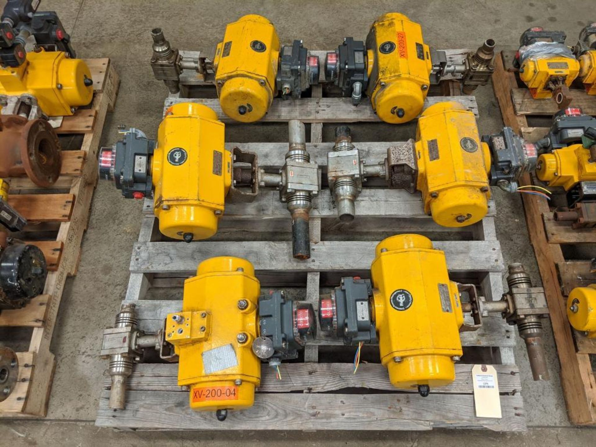 Assorted S/S Ball Valves with Emerson Process Management Field Q Pneumatic Actuators