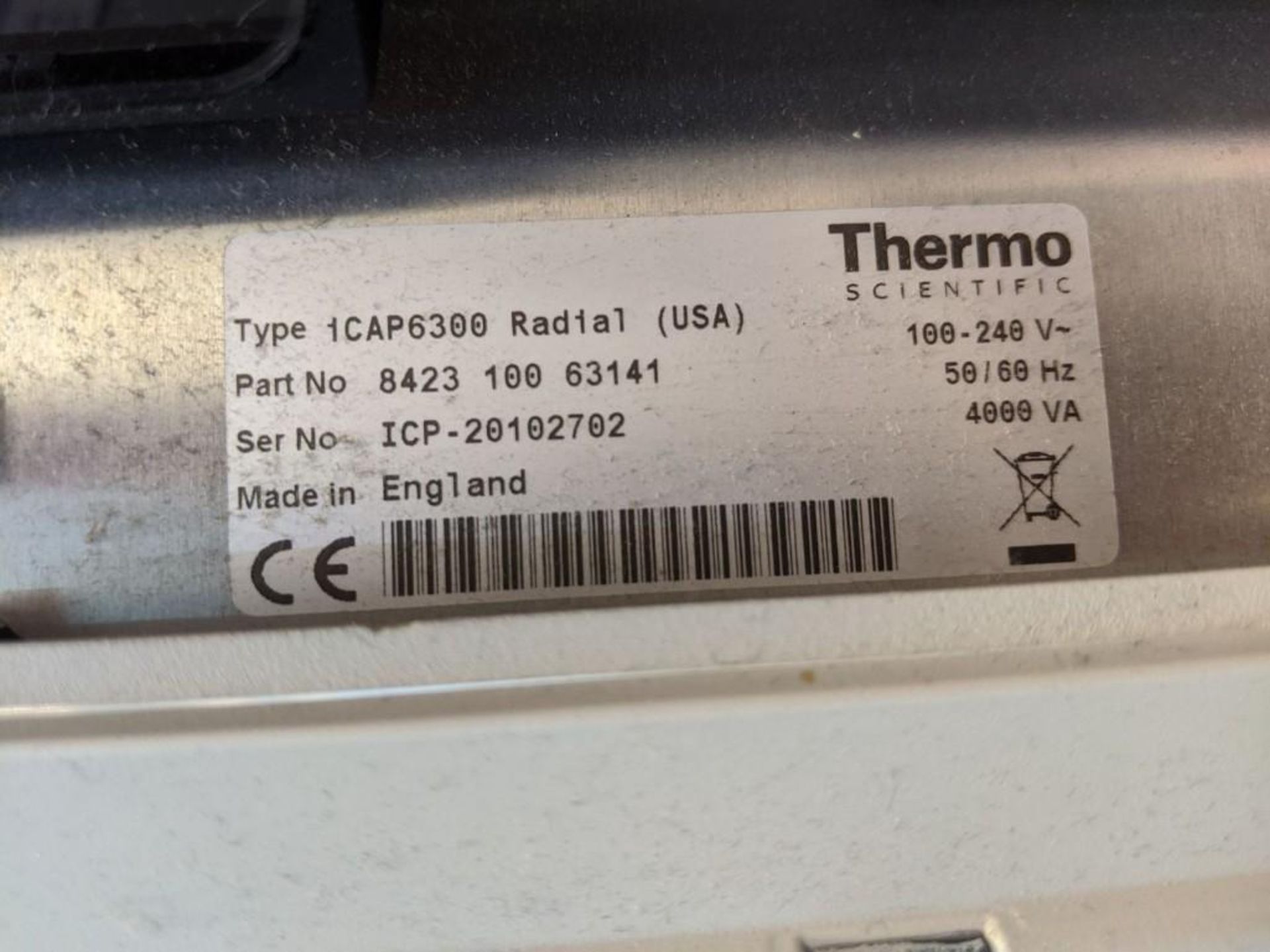 Thermo Scientific Model iCAP 6000 Series ICP Spectrometer - Image 12 of 13
