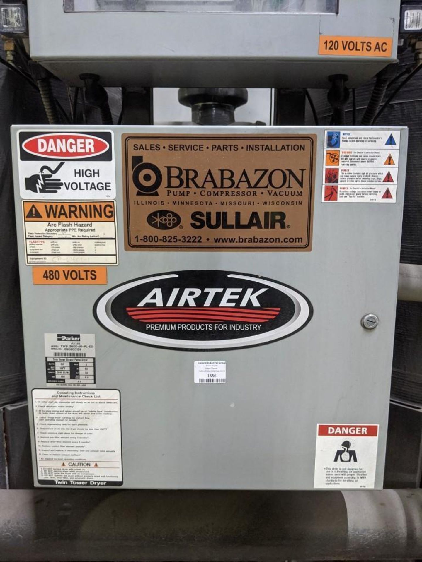 Airtek Model TWB-2600-A1-PL-ED Twin Tower Blower Purge Dryer - Image 11 of 11