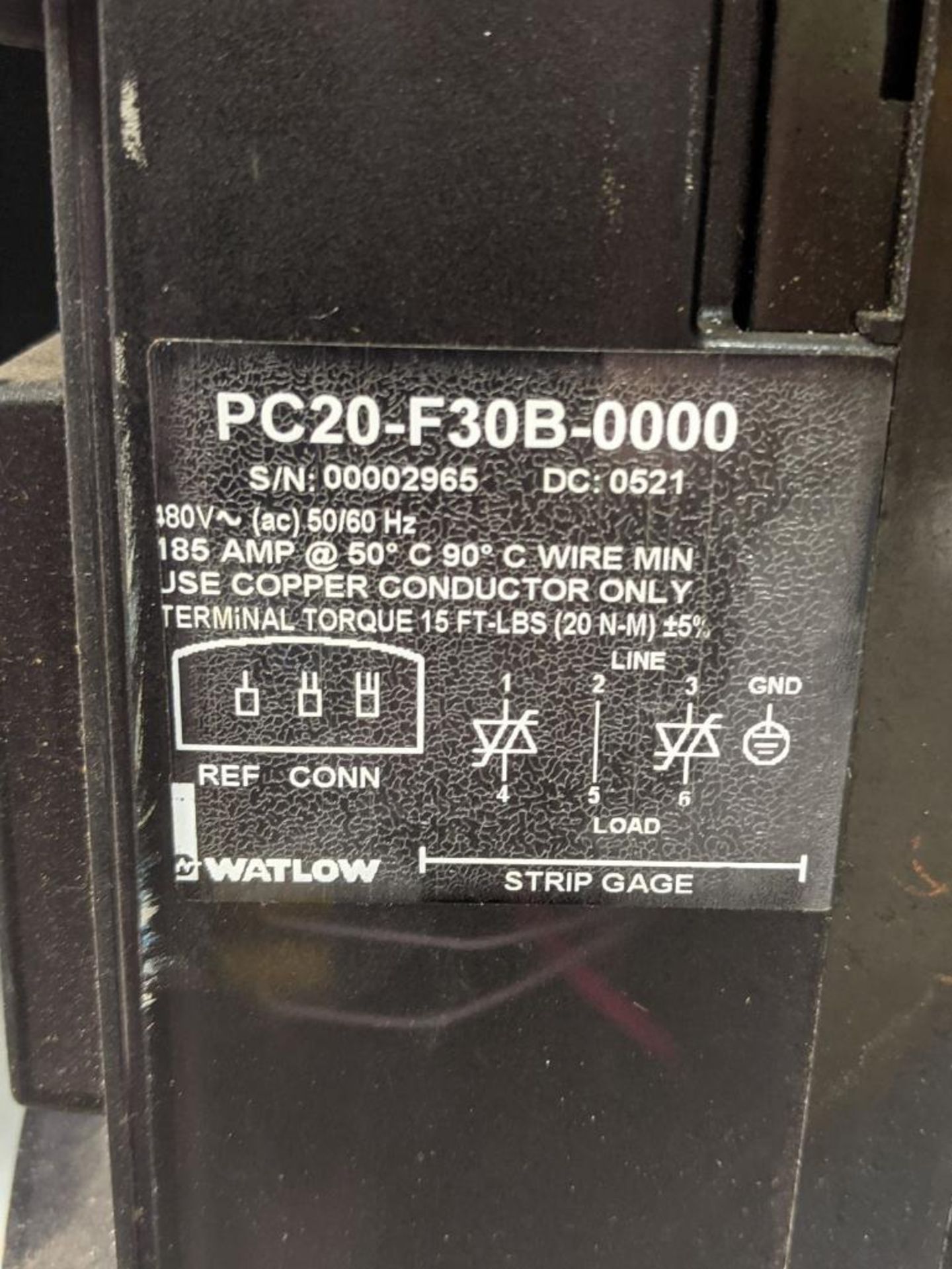 Watlow Model PC20-F30B-0000 Microprocessor Solid State Power Controller - Image 2 of 2