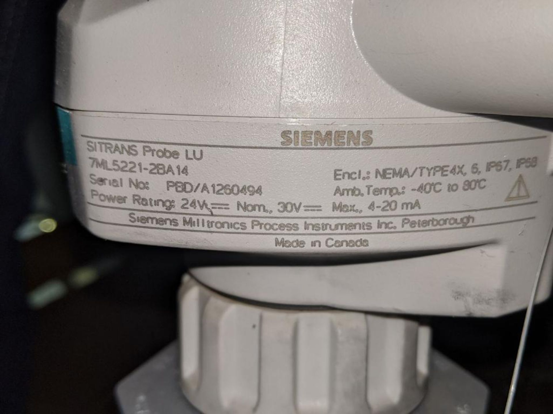 Siemens Model SITRANS Probe LU Ultrasonic Level Measurement Transmitter - Image 3 of 4