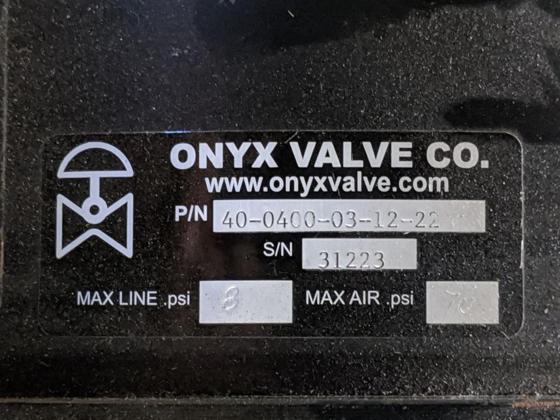 Onyx Valve 3-1/2" Pneumatic Actuated Pinch Valve - Image 2 of 2