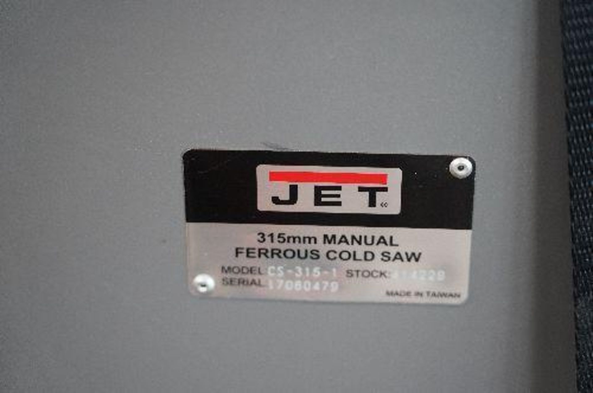 Jet 315 mm Manual Ferrous Cold Saw - Image 12 of 12