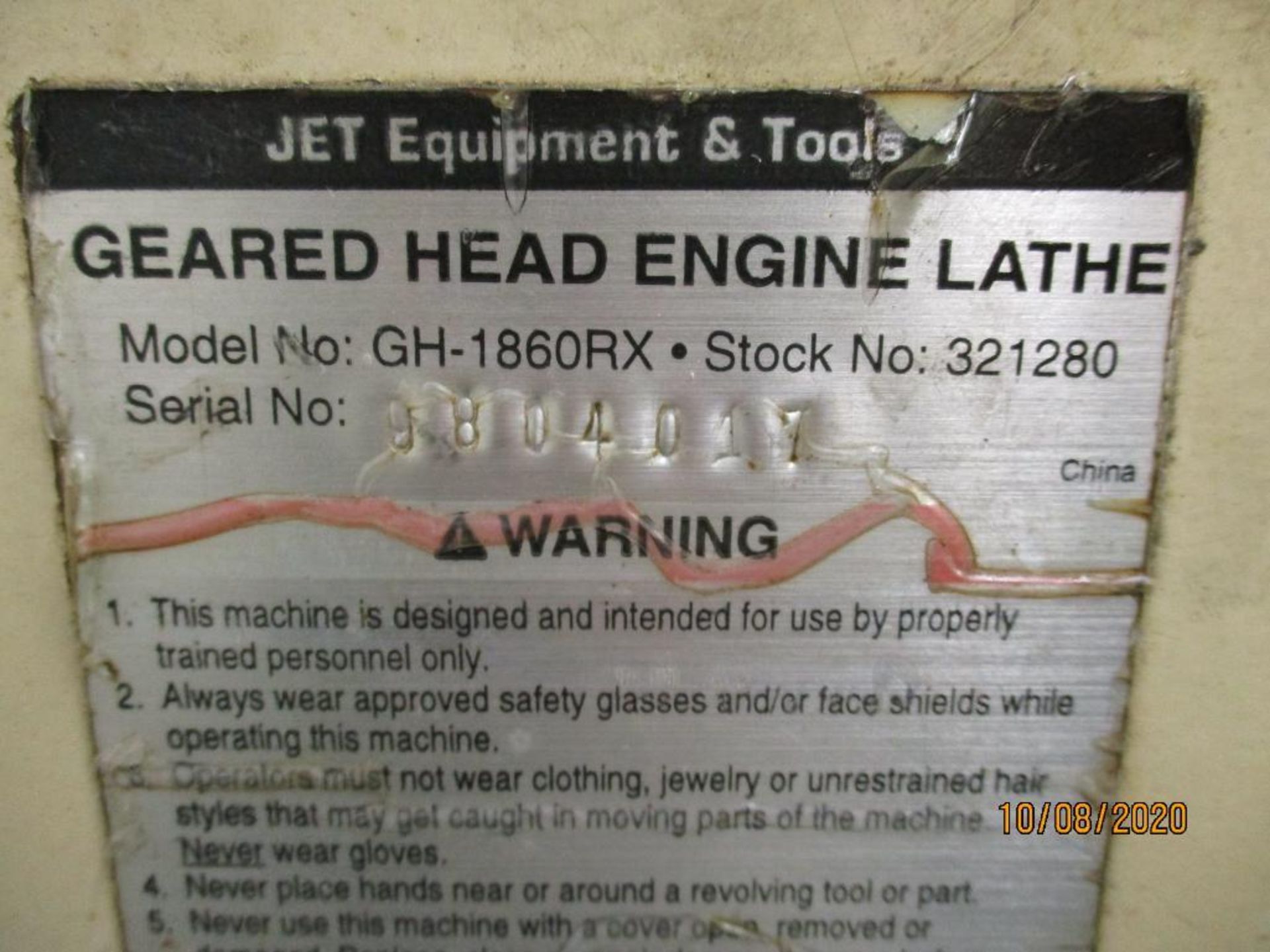 Jet Geared Engine Lathe - Image 9 of 9