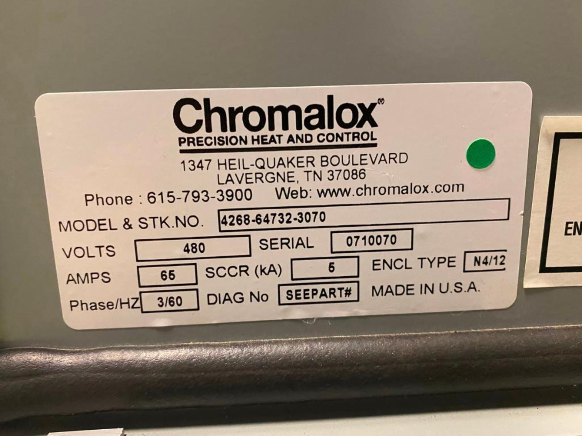 Chromalox CP-C-2503 Temperature Control Panel - Image 11 of 12