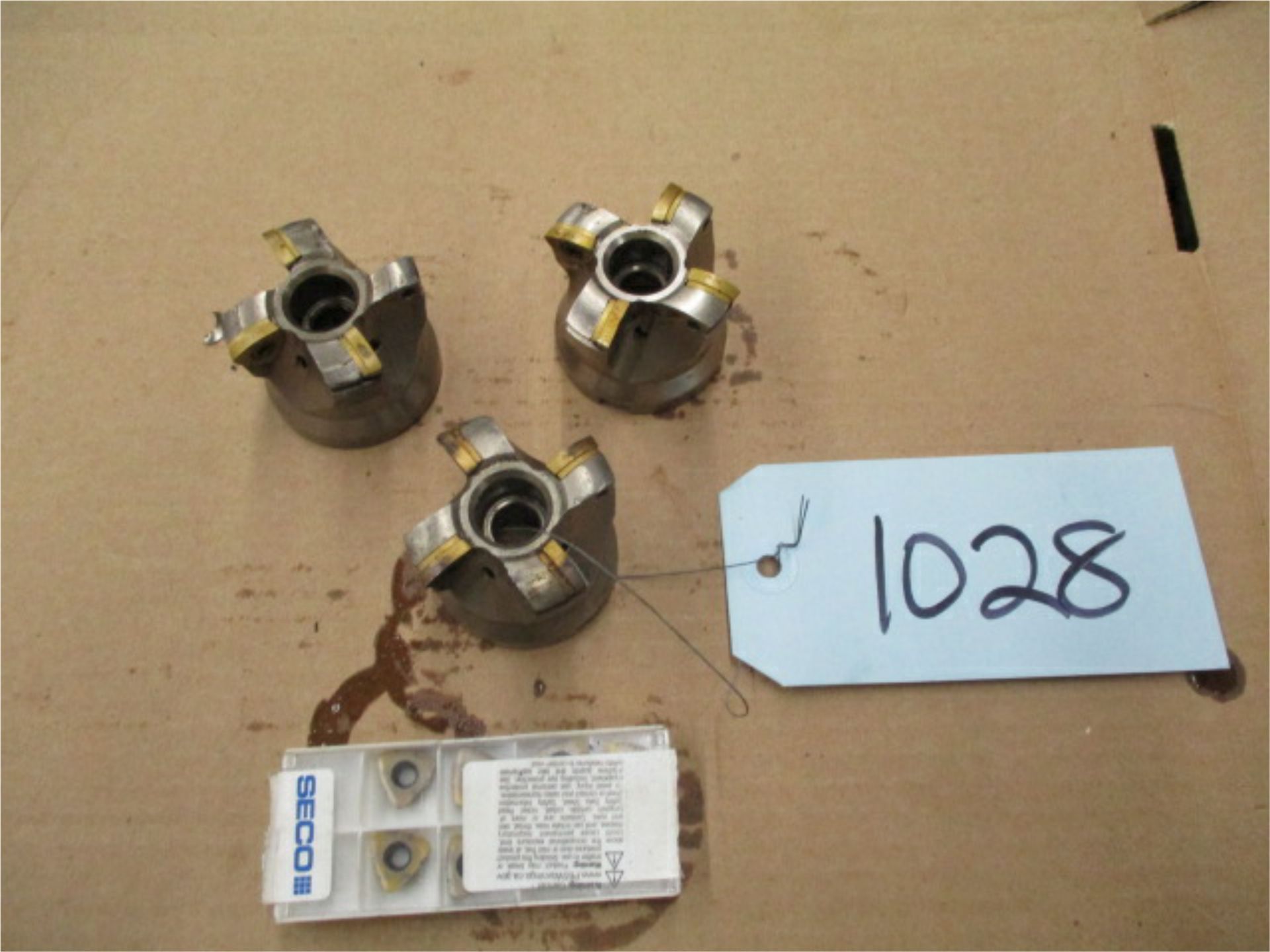 CNC Tooling, 3 pcs. with 1 opened box of inserts