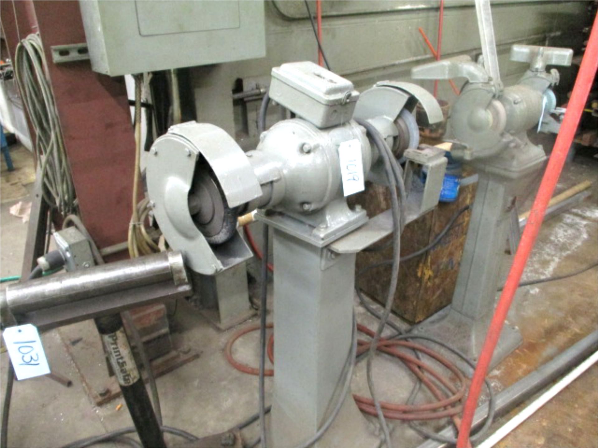 Pedestal Grinder with Wire Brush & Grinding Stone