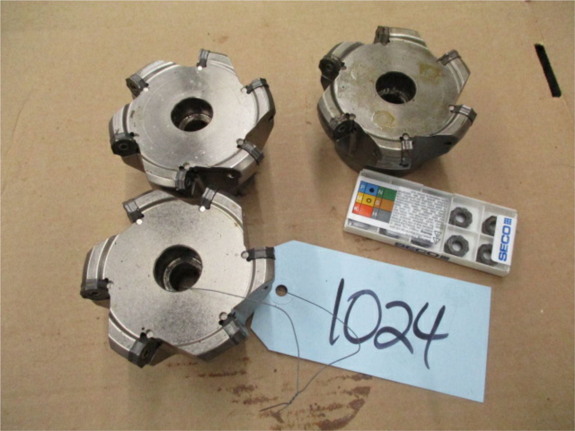 CNC Tooling, 3 pcs. with 1 opened box of inserts