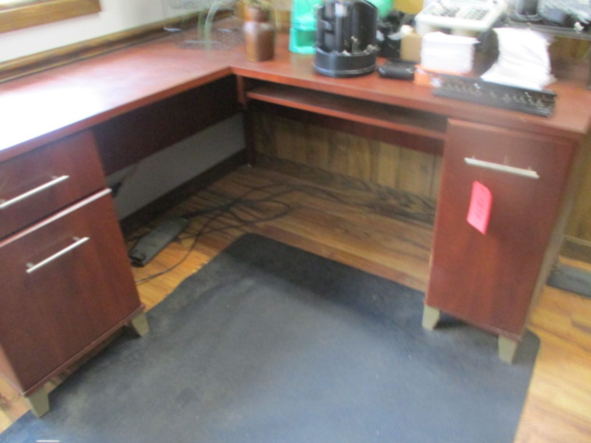 L-shape desk 59 x 59 x 29 with storage area