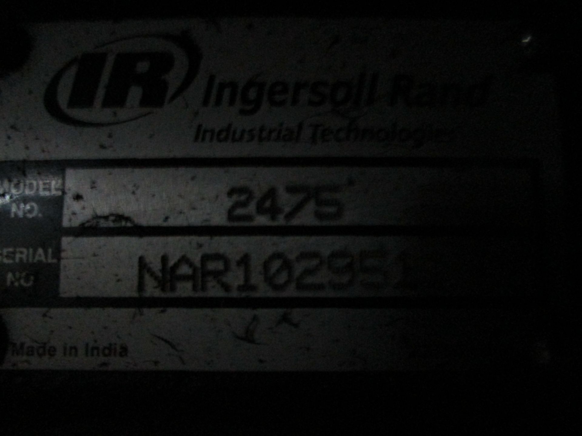 Ingersoll Rand Air Compressor, Model 2475, Serial #NAR102951N - Image 2 of 2