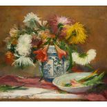 Franz SEGHERS École belge (1849-1939)Huile sur toile: Composition florale.Par Franz Seghers