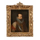 Ecole flamande 17e.Huile sur toile: Portrait d'Alexandre Farnesius à la Toison d'or.(restau