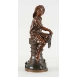 Antoine BOFILL École espagnole (c.1875-1939/53)Sculpture en bronze à patine brune: Le petit mar