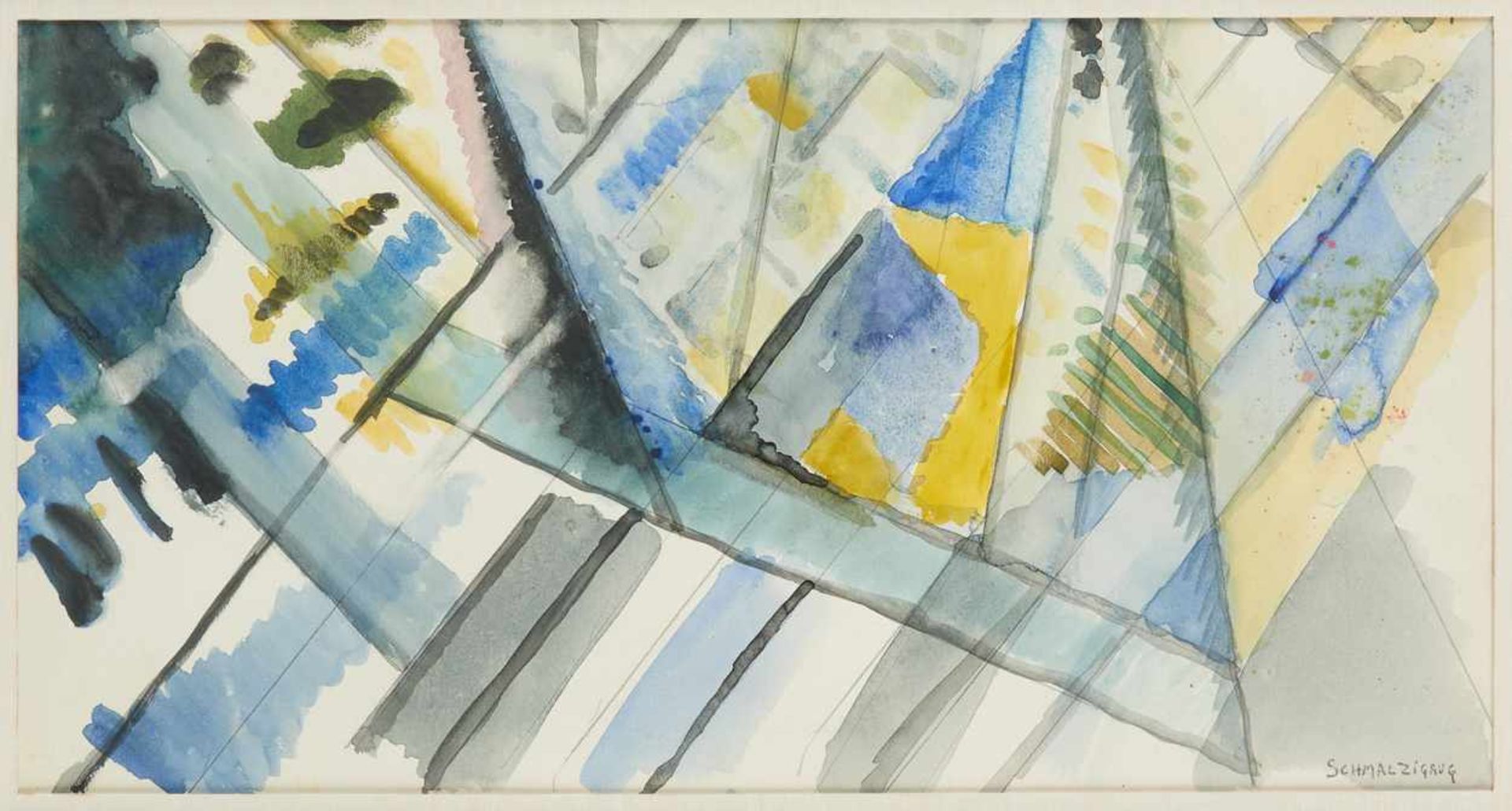 Jules SCHMALZIGAUG École belge (1882-1917)Technique mixte sur papier: Composition.Signée: S