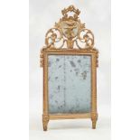 D'époque Louis XV.Meuble: Miroir à poser ou à suspendre en bois sculpté partiellement ajouré do