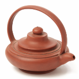 A YIXING POTTERY TEAPOT