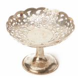 A CHINESE EXPORT SILVER BON BON DISH